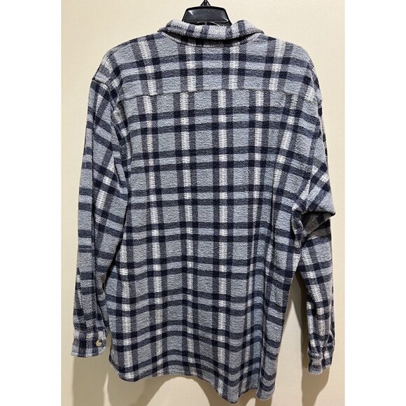 Vintage 90’s U.S.A. Classic Authentic Outfitters Flannel Shirt Size SM Blue - Picture 2 of 4